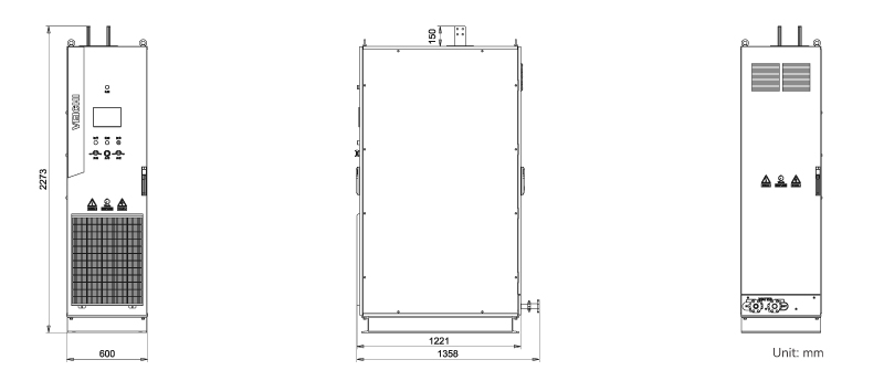 VHP800-E60 Installation Dimensions