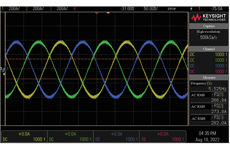 Harmonics to the motor 2% at rated load