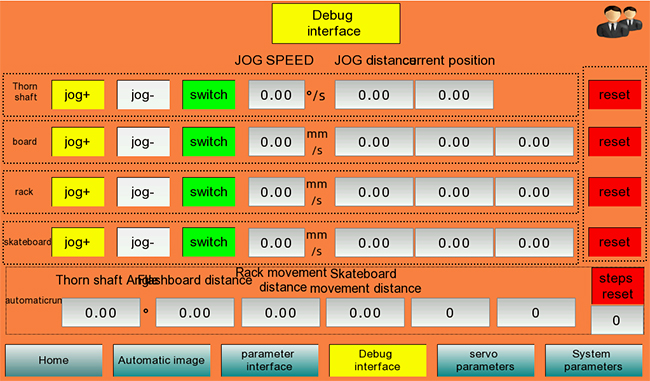 Real-time display of parameters, flexible setting